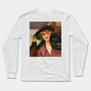 girl with stole and hat Long Sleeve T-Shirt